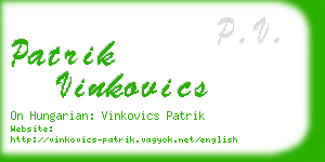 patrik vinkovics business card